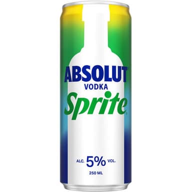 ABSOLUT VODKA & SPRITE 250ml (5%)