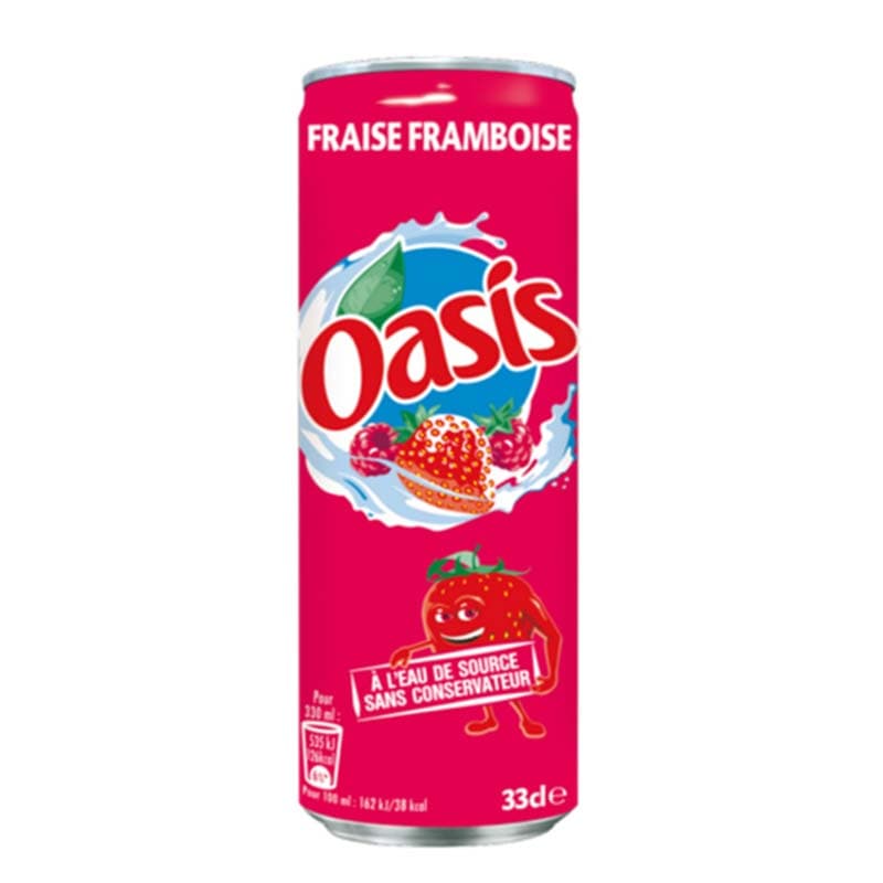 OASIS FRAISE FRAMBOISE CANS 33CL (4X6)
