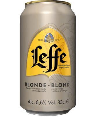 LEFFE BLONDE 6,6° CANS 24X33CL (4X6)