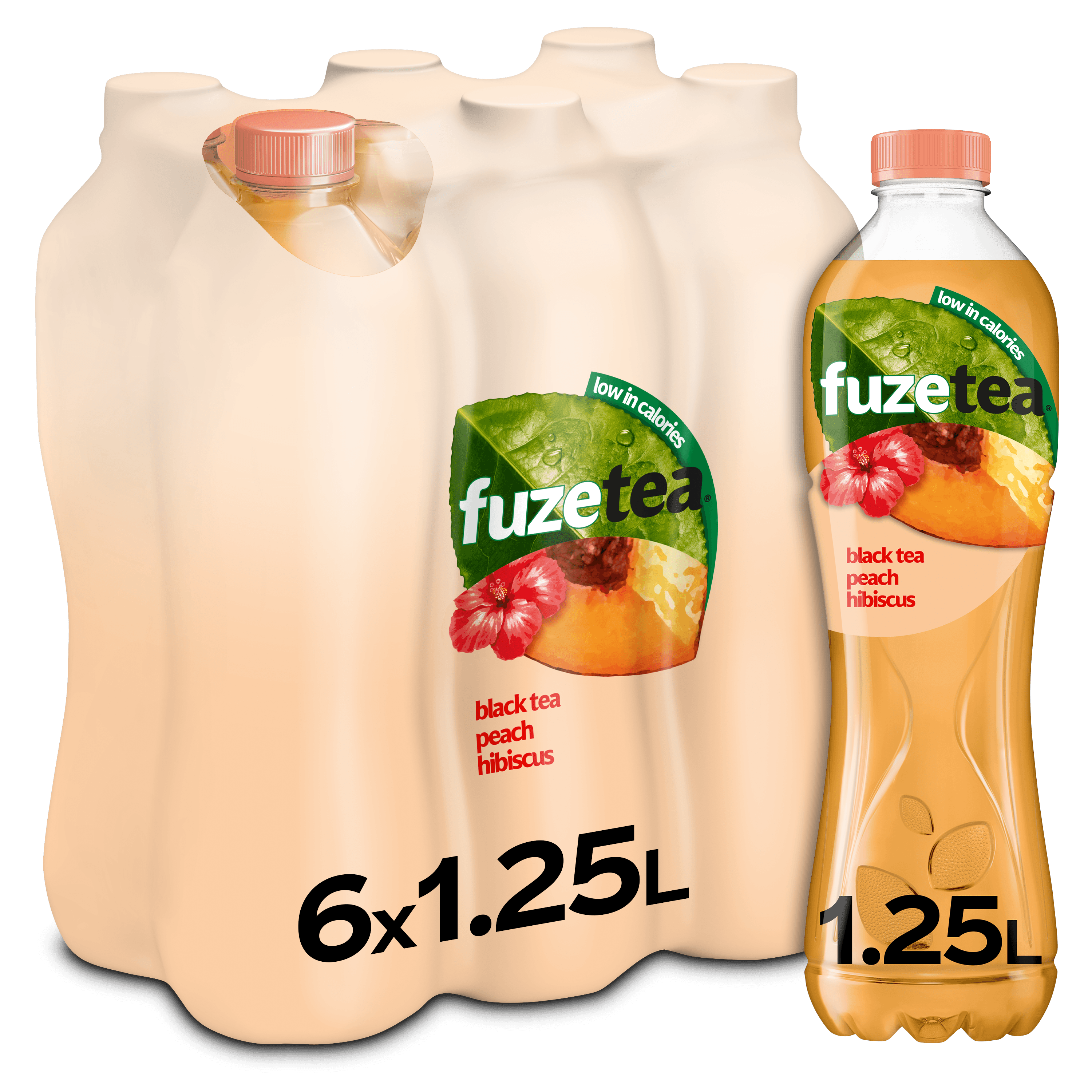 FUZE TEA BLACK TEA PEACH HIBISCUS PET 6X1,5L