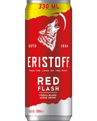 ERISTOFF RED FLASH 5° CANS 33CL (X12)
