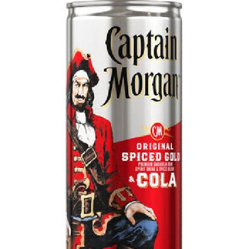 CAPTAIN MORGAN & COLA 5° CANS 25CL