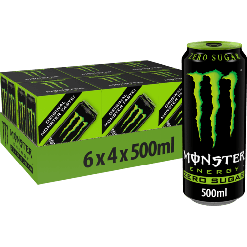 MONSTER ZERO SUGAR GREEN CANS 50CL (4x6)