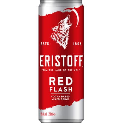 ERISTOFF RED FLASH 5° CANS 25CL